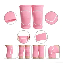 Set de 5 piezas para entrenamiento de voleibol, que incluye 1 par de mangas antideslizantes para los brazos, 1 par de rodilleras, 1 diadema, de material de esponja gruesa, unisex, de secado rápido y elástico, adecuado para entrenamiento de voleibol y entusiastas del deporte - Rosa - Ver 10