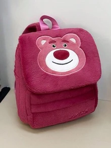 New Cartoon Plush Backpack, Cute Shoulder Bag, Fluffy Children Backpack - Multicolor - View 5