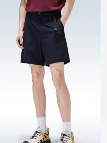 CAMEL CROWN Pantalones deportivos de unicolor con absorción de humedad y secado rápido para hombres, adecuados para primavera, verano y todas las estaciones - Fantasma negro - Ver 2