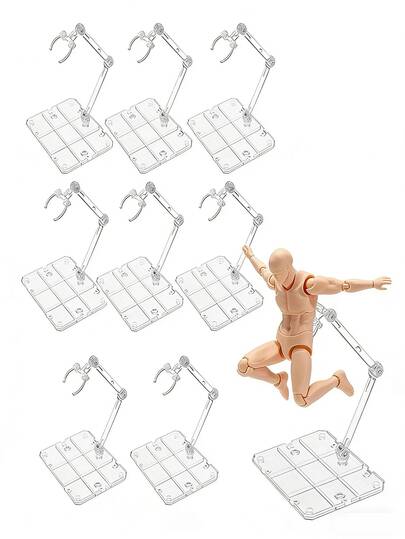 1/8 Scale Modern Fashion Transparent Doll Stand With Adjustable Waist Clip, Providing Stable Support For Posable Dolls. This Efficient Display Stand Features An Invisible Transparent Design, Adjustable Waist Clip, And Is Made Of Durable Acrylic Material. It Is An Essential Tool For Doll Collectors, Suitable For Photography, Display, And Decoration.