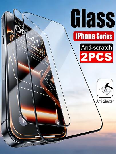 2Pcs Ultra HD Tempered Glass Screen Protection Silk Screen Workmanship Compatible With Samsung Galaxy S26 Ultra S25 S24FE A57 A56 A55 A26 A07/Compatible With IPhone 17 Pro Max 16/Compatible With HUAWEI/Honor/Compatible With Xiaomi 15T/Poco/ Note 14 13 4g 5g Full Coverage 9H Hardness Anti-Fingerprint Case Friendly, Easy Apply Thin Design, Sensitive Touch, Dust-Proof Compatible Full Coverage No Light Leak