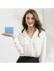 Pomelo Best Women Wallet Soft Small Coin Purse - Stylish Bifold RFID Blocking With Zipper Coin Pocket, ID Window, Lightweight Travel Card Holder For Ladies - Multicolor - View 7