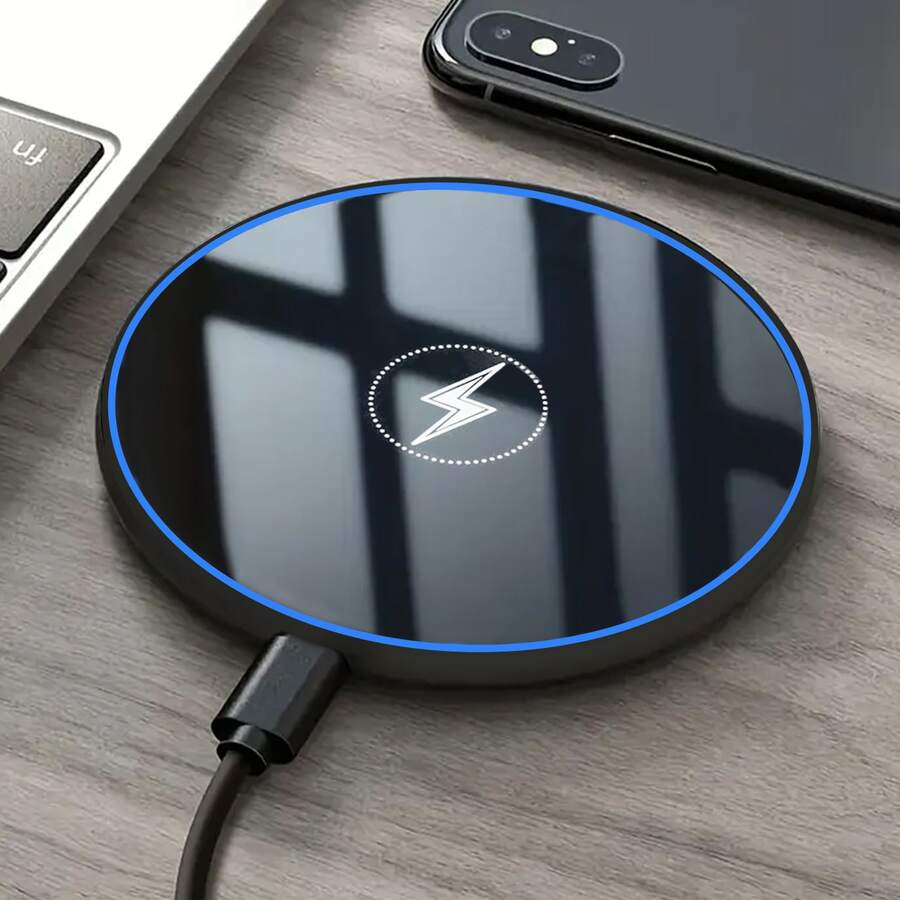 15W Wireless Charger, Compatible With IPhone 17/16/15/14/13/12 Pro/XS Max/Mini/X/XR, Inductive Fast Wireless Charging Pad, Compatible With Samsung Suitable For Office, Dorm, And Home Office Dorm Home Phone Charger