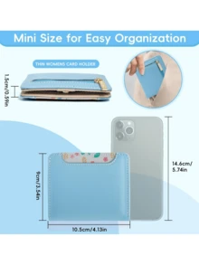 Pomelo Best Women Wallet Soft Small Coin Purse - Stylish Bifold RFID Blocking With Zipper Coin Pocket, ID Window, Lightweight Travel Card Holder For Ladies - Multicolor - View 2