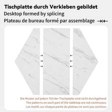 Dining Table And Chairs Set (5 Pieces), Modern Hexagonal Marble Table + 4 Black Velvet Dining Chairs, Creating A Warm And Modern Atmosphere. - Black - View 3