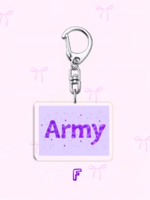 1 pieza Llavero de dibujos animados, llavero de estilo amistad morado, accesorio de bolso, joyería interesante, regalo de fan, adecuado para novio, novia, familia, maestro, recuerdo de fiesta y decoración de teléfono con tema ARMY como regalo para madre, padre, graduación y maestro - Multicolor - Ver 19