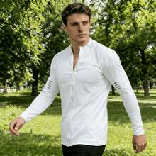Men's Sports Jacket, Cycling Clothing, Long-Sleeved Sun Protection Clothing, Training Clothing, Casual Wear. - 白色 - 查看 5