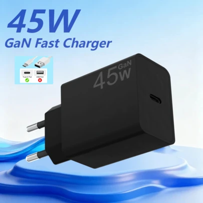 USB C Charger Block 45W - PD3.0 Super Power Adapter Plug Fast Charging, GaN Charger Compatible With Iphone 17 16 15 14 Pro Max, Pro, Air, Compatible With Iphone ,Compatible With Samsung Gal-Axy S25 S24, 10, Etc