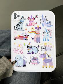 适用于三星 Galaxy Tab A7 LITE、Pro 11 英寸（2021 款，第十代）的可爱卡通狗造型防震平板电脑保护套（1 件装） - 彩色 - 查看 7