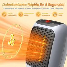 This Portable Electric Heater Features A Plug, Remote Control, Timer, LED Display, Fast Heating, And Adjustable Thermostat. Ideal For Use In RVs, Homes, Offices, And Indoors, It Makes An Excellent Christmas Gift For Parents And Friends. - US A Type Plug(110-127V) - View 2