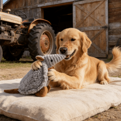 1 pièce Peluche hérisson avec couinement, jouet amusant pour chats et chiens