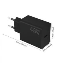 USB C Charger Block 45W - PD3.0 Super Power Adapter Plug Fast Charging, GaN Charger Compatible With Iphone 17 16 15 14 Pro Max, Pro, Air, Compatible With Iphone ,Compatible With Samsung Gal-Axy S25 S24, 10, Etc - EU C Type Plug(220-240V) - View 7