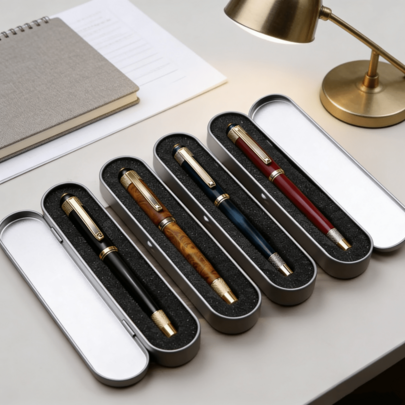 High-Quality Metal Ball Pen, Ballpoint Pen And Rollerball Pen Set With Elegant Metal Gift Box - Ideal For Men, Husband And Father's Birthday Gifts. This Is A Business And Office Gift Set With 0.5mm Black Refill, Suitable For Office, Business Occasions, Back To School, Daily Office Supplies And Gifts