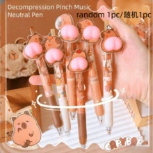 1 pieza/6 piezas/10 piezas Bolígrafo apretable con forma de trasero de capibara, juguete de estrés creativo de dibujos animados, útiles escolares, regalo para maestros, Pascua, escuela, pegatinas, accesorios de escritorio, capibara, bolígrafo, Pascua, escuela, estuche, artículos de oficina, útiles escolares, pegatinas, accesorios de escritorio, capibara, bolígrafo, caramelo, TDAH, juguete antiestrés, regalo de Pascua - Multicolor - Ver 9