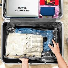 Travel Vacuum Bags With Portable Electric Pump, 12 Combo (3XL/3L/3M/3S) Compression Packing Seal Cubes For Clothing Suitcase Luggage Organizer, Space Saver Clothes Storage Bags - View 5