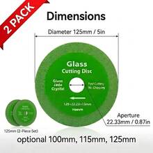 2pcs 100mm/115mm/125mm Diamond Saw Blades, Suitable For Angle Grinder Glass Cutting Discs, Can Smoothly Cut Glass, Jade, Crystal And Ceramic With Sharp And Precise Cutting Effect, No Cracking. - Diamond Glass Cutting Disc - View 9