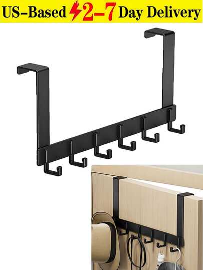 (2-7 Daysmust Arrive)1Pc Door Coat Rack Hook, Clothes Wall Hook 6 Hooks Coat Towel Hanger Rack, Over-The-Door Hanger, Wall Mounted Hanging Rack, Clothes Hangers Hooks, Easy To Install, No Need To Punch Holes, Storage Shelf, Over The Door Hooks Towel Holders For Bathroom, Sturdy Door Hanger, Door Mount Towel Racks For Bedroom Kitchen, Extra Long Wall Mount Hangers For Cabinet, Large Over The Door Towel Rack, Hanging Clothes Door Hanger Hooks For Coats, Bags, Backpacks, Hats, Door Back Storage Organizer Rack, For Door Back Kitchen Bathroom Organizer, Aesthetic Room Decor, Home Decor, Kitchen Accessories, Bathroom Decor, Bedroom Decor, Wall Hooks Self Adhesive, Hooks, Hook, Wall Hooks, Bathroom, Towel Holder, Hooks, Wall Hooks, Hooks, Wall Hook, Door Hanger, Storage Container, Wardrobe Organization Dorm Room Essentials Closet Organizers And Storage Hangers For Clothes, Home Essentials Christmas, Room Decor, College Essentials, House Essentials, Household Items