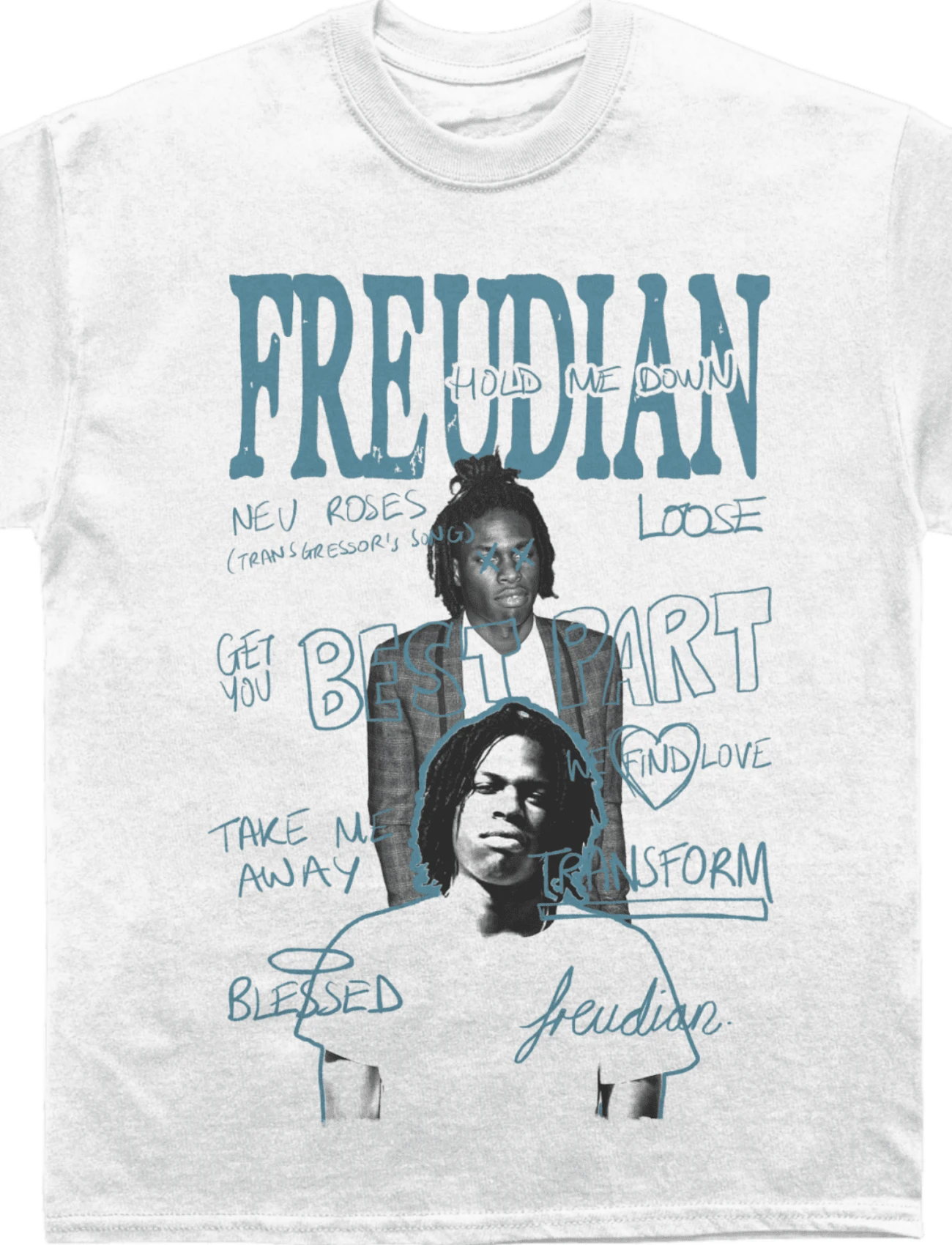 Daniel Caesar Freudian Sketchbook T-Shirt - 白色 - 查看 1