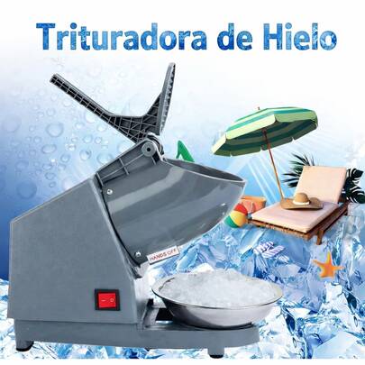Trituradora de Hielo Eléctrica para Cocina Máquina para Hielo Raspado y Granizados Licuadora para Bebidas Frías,Trituradora de Hielo de Cuchilla Única Ideal para Cocina Verano y Bebidas