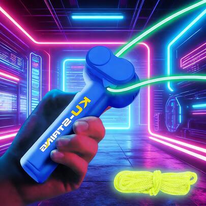 Glow Stick Launcher, Portable Handheld Luminous Rope Stress Relief Toy, Children's Party Gift