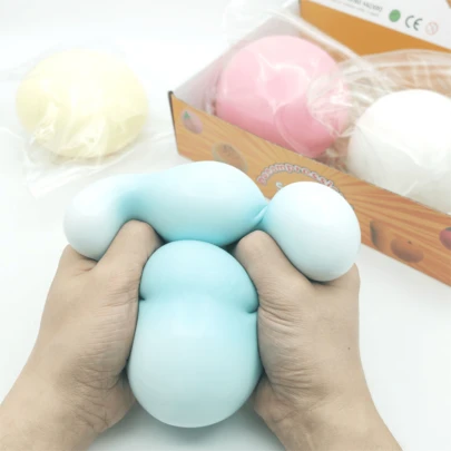 1/4pcs Super Large Mochi Squeeze Stress Relief Toy, Giant Fluid Ball Mochi Squeeze Toy, 10cm Big Mochi Stress Relief Squeeze Toy, Large Slow Rebound Stress Relief Toy, Super Large Fluid Stress Relief Toy, Mochi Squeeze Toy With Mud Texture, Sensory Stress Relief Tool For Youth And Adults, Suitable For Office Relaxation / Party Interaction, Ideal Gift For Birthday, Holiday, And Family Gathering