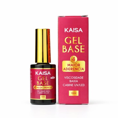 Base Gel KAISA Aderência e Fixação para Alongamento Unhas em Gel
