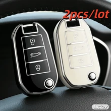 2pcs/Set Peugeot 208 308 T9 508 2008 Citroen C4 Opel Crossland X Car Key Holder Case, Auto Accessories - Multicolor - View 7