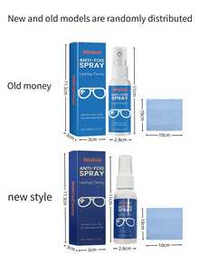 30ml、60ml 多款式眼鏡清潔套組，防霧眼鏡清潔噴霧，防霧、清晰視野、鏡片清潔、保養噴霧，男女通用，3 款式，多種尺寸，適用於眼鏡、鏡片、游泳護目鏡、潛水面罩、滑雪護目鏡等，便攜式眼鏡清潔工具 - 彩色 - 查看 9