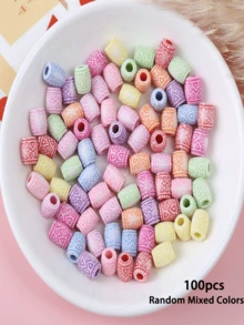 100 piezas de cuentas tubulares de colores vibrantes vintage, ideales para hacer collares, pulseras, llaveros y accesorios de joyería artesanal y manualidades - Multicolor - Ver 8