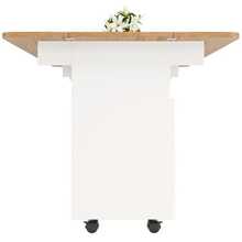 Kitchen Island, Modern Kitchen Island, Cabinets, Removable Serving Cart, Sideboard, Wood-Effect Serving Cart, Buffet, Multifunctional Table With Storage Space, White - White - View 2