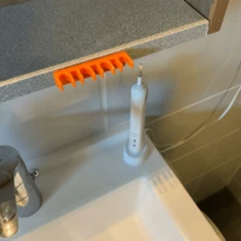 1 pieza Soporte de almacenamiento para cabezales de cepillo de dientes eléctrico ahorra espacio, adecuado para la parte superior del gabinete, soporte de cepillo de dientes adhesivo con 2/4/6 ranuras, caja de almacenamiento de plástico, diseño antigoteo para encimera de baño, ducha, caravana, clip antideslizante para almacenamiento en el hogar, mantiene los cabezales de los cepillos de dientes limpios y organizados, fácil de instalar y quitar - Multicolor - Ver 6
