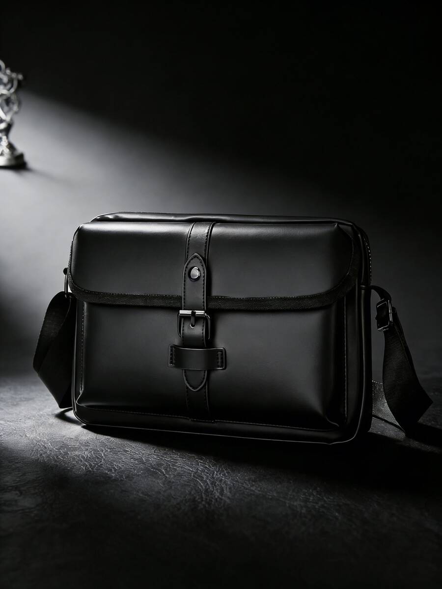 peach tree 男士单肩真皮休闲斜挎包，头层牛皮手提包，时尚皮包，大学手提包 - 彩色 - 查看 1