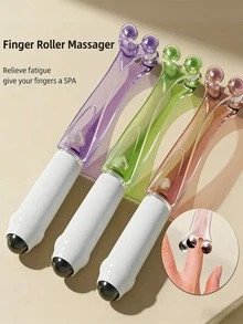 多功能手指按摩滚轮，手掌手指压力缓解工具，适合作为节日、生日、感恩节、开学、返校、旅行、居家、SPA、按摩的礼物 - 彩色 - 查看 2