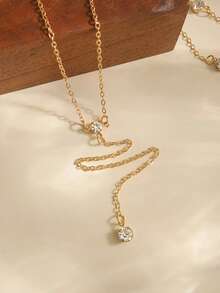 A Stainless Steel Necklace Is Fresh And Natural, With Warm Air. Golden Young Women Are Exclusive To Daily Commuting, Wearing A Spring Outing Atmosphere. - necklace - View 7