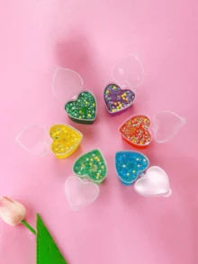 50/25/5pcs Heart-Shaped Disposable Plastic Cups With Leak-Proof Lids, Suitable For Cream Cups, Jelly Cups, Small Condiment Containers, Wine Glasses, Dipping Sauce Cups, Salad Dressing Containers, Pudding Cups, Condiment Containers, Transparent Food Cups, DIY Liquid Balls, Soft Clay, Valentine's Day Party, Mother's Day Gifts, Gifts, Bridal Shower - Multicolor - View 5