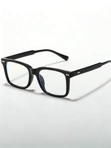 Gafas cuadradas negras versátiles y de moda para hombres - Negro - Ver 2