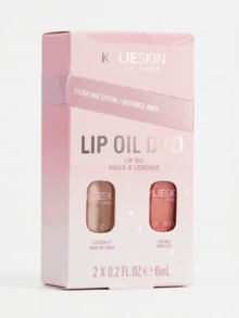 Kylie Cosmetics Lip Oil Set Gift Box Kits 2x2oz/6ml Hydrating, Softening, Shiny Finish, Nourishing, Lip Plumping Girlfriend Wife Mother Friend Boyfriend Husband Father Brother Birthday Graduation Party Travel Camping Outdoors School Campus Trip Festivals Anniversary Office Winter Christmas Special Occasions, Party - Lip Oil - View 3