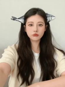 1pc Unisex Funny Cartoon Fish Headband, Photo Prop & Washing Face Headband - Multicolor - View 5