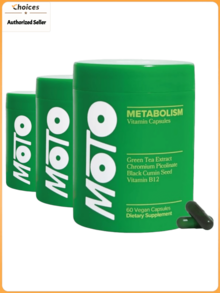 MOTO Women's Supplement Capsules | Vitamin B12, Chromium & Botanical Blend | Vegan Dietary Supplement | 60 Count (3 Bottles) - 3 Bottles - 查看 1