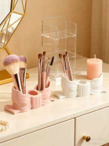 1 pieza Soporte de bolígrafo con forma de lazo adorable - Organizador de escritorio para brochas de maquillaje y útiles de oficina, elegante almacenamiento de brochas de maquillaje, perfecto para diseños decorativos creativos para niñas, estudiantes (consulte la tabla de tallas antes de comprar) - multicolor - Ver 10