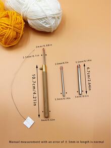 3-In-1 Interchangeable Metal Punch Needles, 4 Colors Available, Fits 2/2.5/3.5mm Interchangeable Tips, Metal Twist Lock, Quick Needle Change, Stable & Smooth Punching, Suitable For All Punch Embroidery, An Ideal Tool For Handicraft Relaxation - Round-handled Piercing Needle - View 9