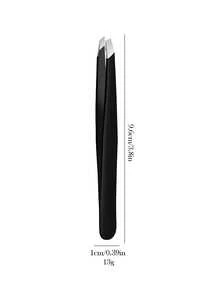 4pcs Eyebrow Tweezers Set With Black Leather Case, Professional Makeup Beauty Tools, Suitable For Commercial And Home Use - Black - View 6