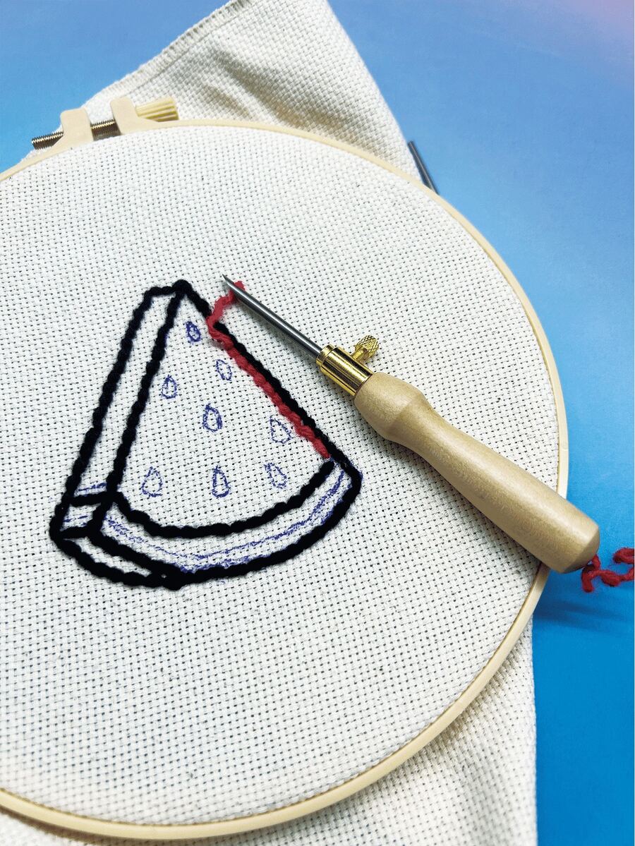 3-Head Interchangeable Wooden Embroidery Needles, Cross Stitch Sewing Tools, Includes 1 Threader, DIY Sewing And Handicraft Supplies - Puncture Needle - View 1