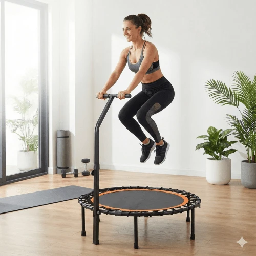 Black And Orange XTP006 Fitness Trampoline For Home Gym - Black - View 1