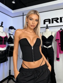 1pc Women's Black Minimalist Design Breathable Mesh Belt - Multicolor - View 12