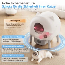 DEVOKO Automatic Self-Cleaning Cat Litter Box XXL Model Odor-Neutralizing Automatic Cat Litter Box With Waste Bags 95+15 Liter Capacity - White - View 5