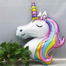 1/5 buc balon de desene animate în formă de ureche de unicorn super mare de 110 cm, set de baloane rotunde cu unicorn pentagram, potrivit pentru decorarea zilei de naștere - View 7