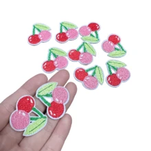 10pcs Shiny Red Cherry Patches, For Summer Clothing Decoration And School Activities - Red - View 9