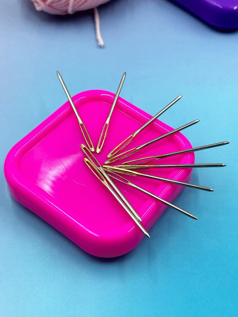 1pc Square Magnetic Pin Holder, Sewing Needle Storage Box Suitable For Sewing Needles, Paper Clips, Crochet Hooks, Pins, Nails, Screws, For Finding And Storing - Magnetic Box - View 1