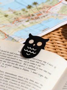 1 Set Of Black Owl-Shaped Bookmarks, Owl-Shaped Acrylic Bookmarks, Learning Reading Bookshelf, Book Labeling Cards, Learning Stationery, Creative And Personalized Bookmarks Cute Stickers Bookmark - Black Owl Bookmark - View 3